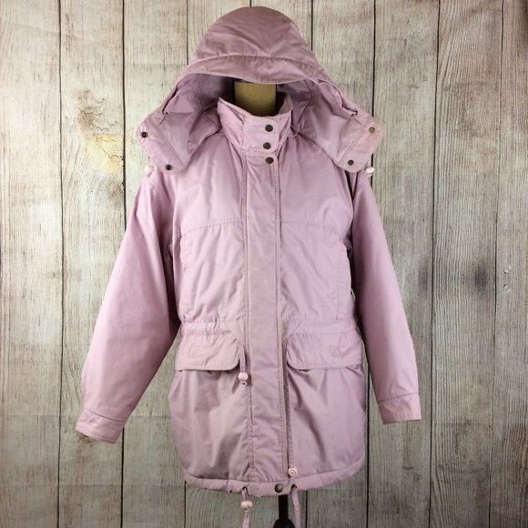 Eddie Bauer Jackets & Blazers - Eddie Bauer VTG Pink Hooded Down Puffer Jacket ~ L